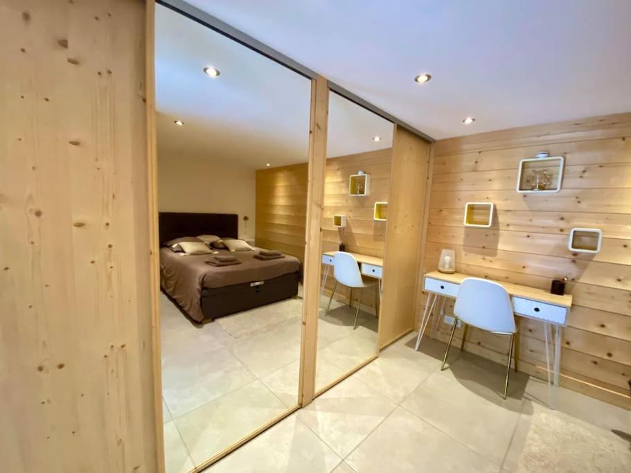Androsace Appartement Dans Chalet Bois Avec Jacuzzi Privatif Terrasse Et Vue Montagne Les Villards-sur-Thônes Exterior foto
